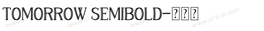 Tomorrow SemiBold字体转换